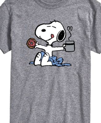 Men's Peanuts Snoopy Coffee Short Sleeve T-Shirt