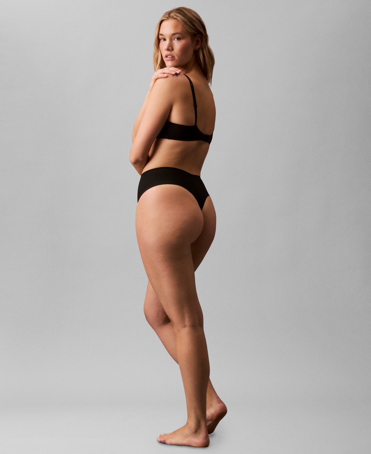 Shop Calvin Klein Women's Stay-put Firm Mesh Thong Underwear Qf8165