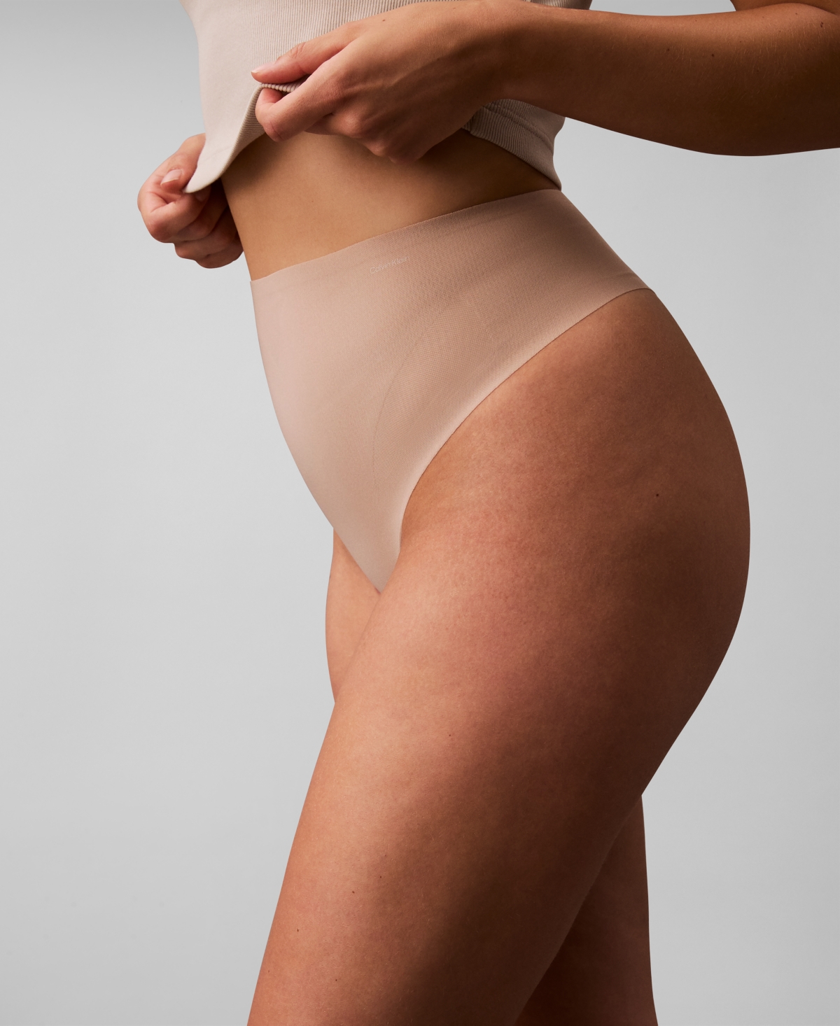Shop Calvin Klein Women's Stay-put Firm Mesh Thong Underwear Qf8165