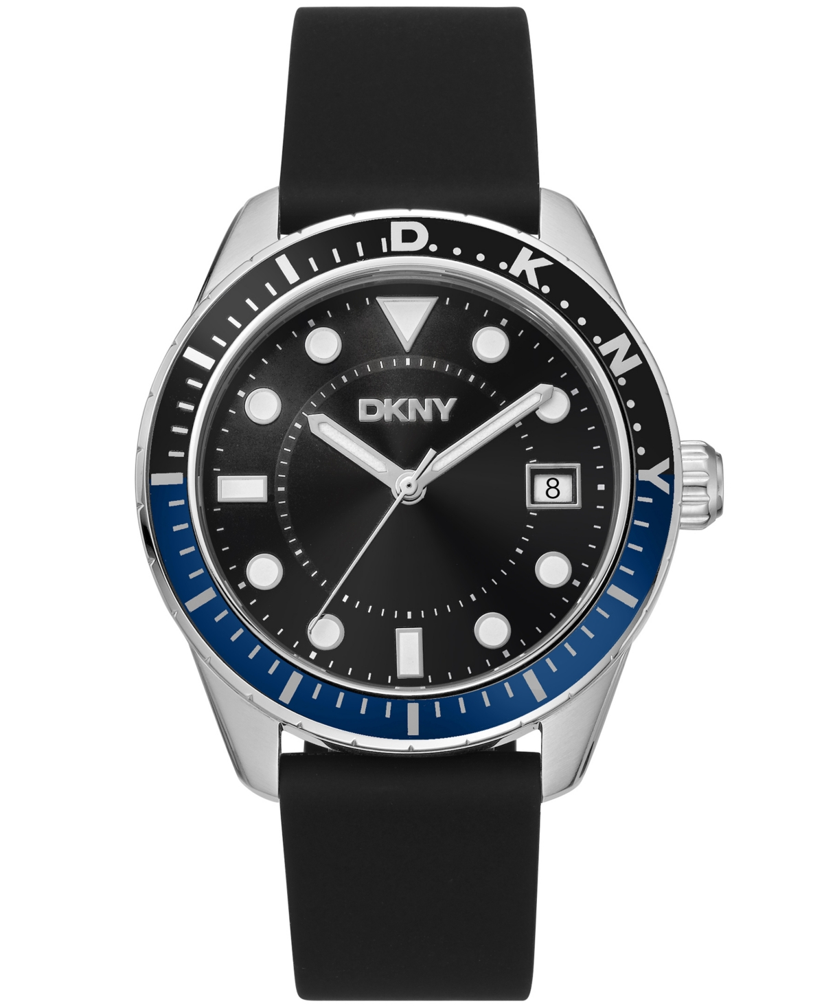 Men's Crosby Sport Black Silicone Strap Watch, 42mm - Black