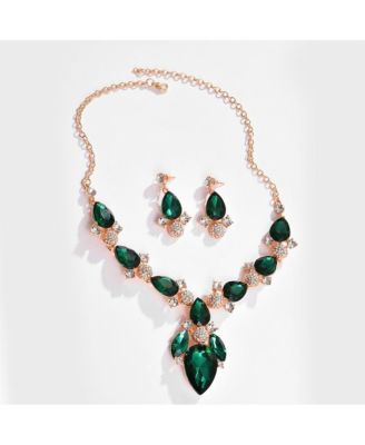 Women's Gold Plated Designer Stone Jewellery Set