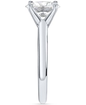 Certified Diamond Oval-Cut Solitaire Ring (1 ct. t.w.) in Platinum or 18k Gold