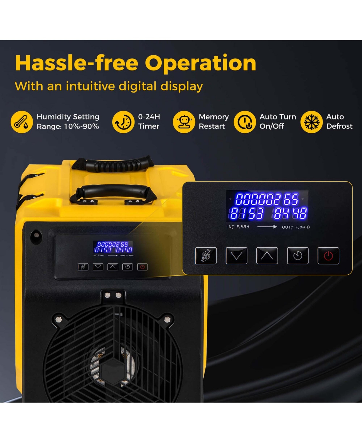 190 Ppd Commercial Dehumidifier Rotational Molded Industrial Dehumidifier with Pump