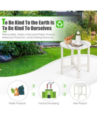 Set of 2 Round Weather-Resistant Adirondack Side Tables