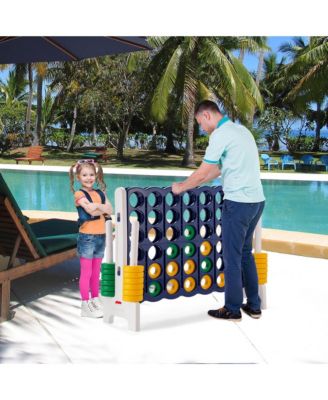 Jumbo 4-to-Score Game Set Giant 4 in A Row Kids Adults w/ 42 Jumbo Rings