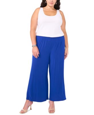 Vince Camuto - Plus Size Solid Pull-On Wide-Leg Pants