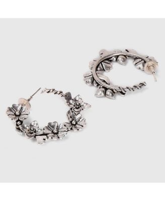 Women's Oxidised Hoop Earrings
