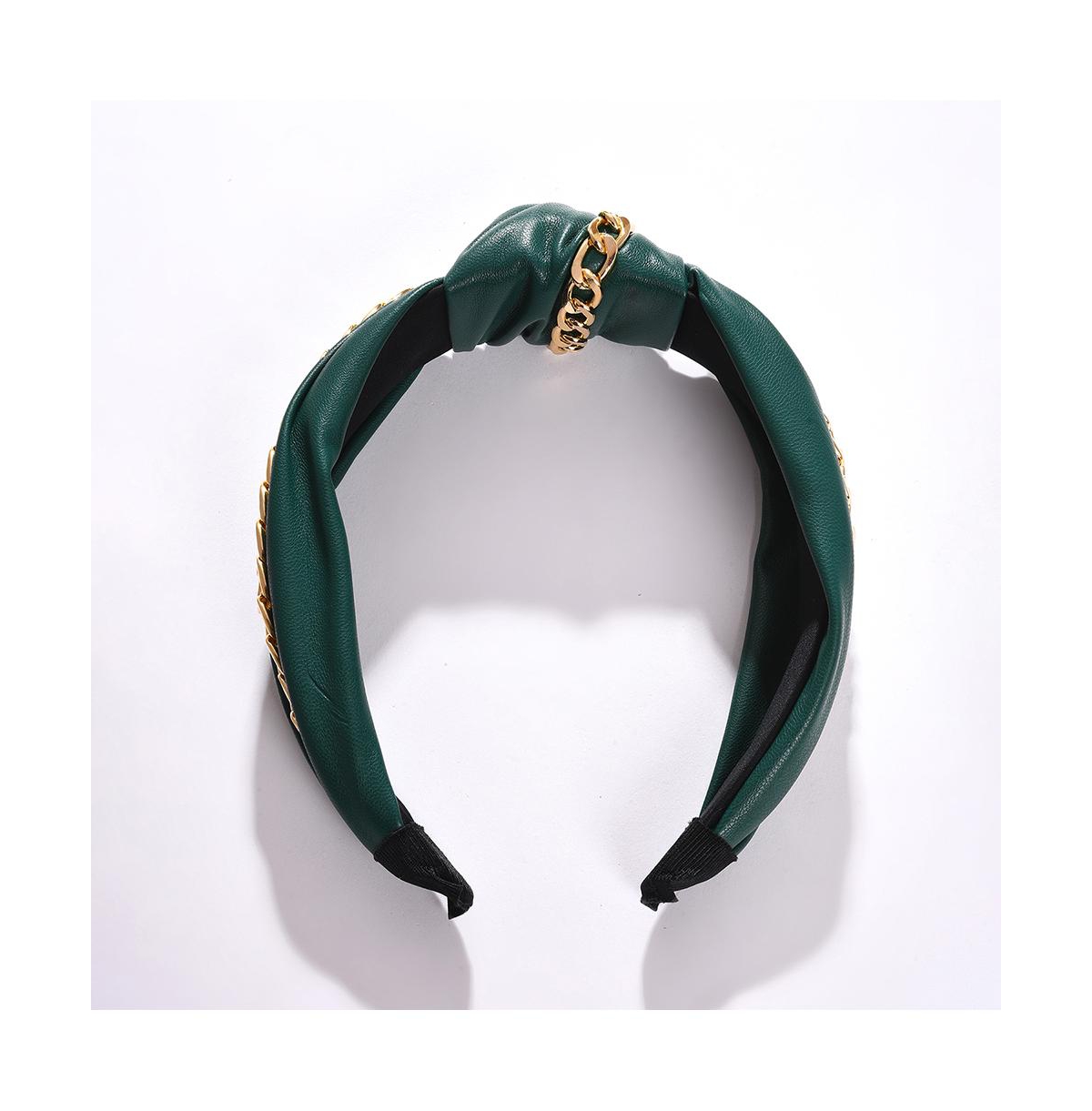 Sohi Women's Chainlink Hair Band In Green