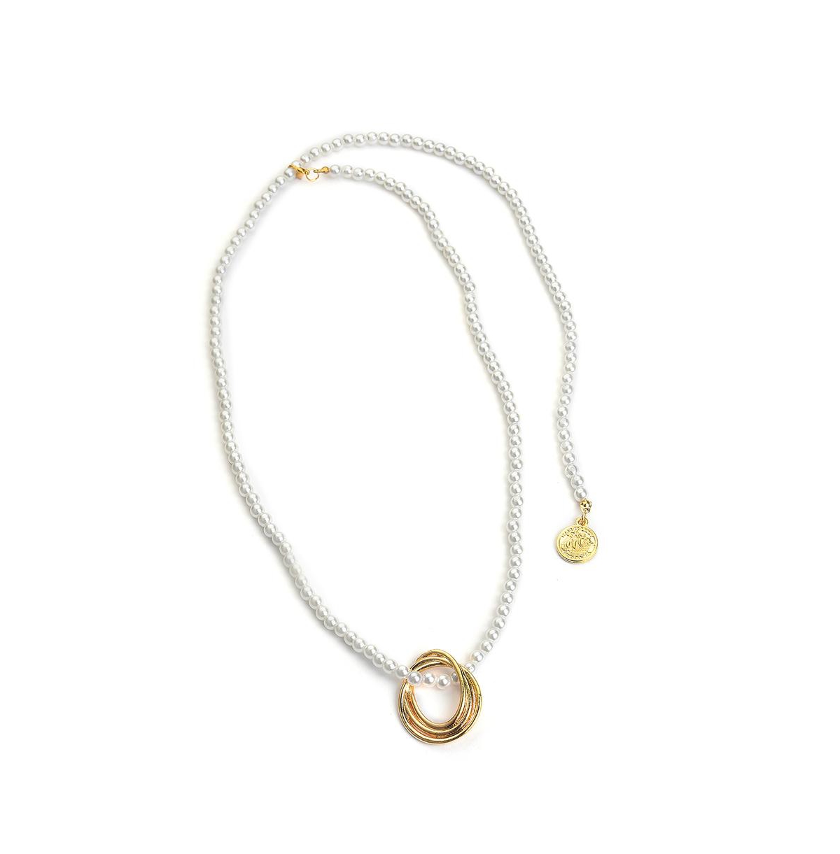 Sohi Women's Santorini Lariat Necklace In White