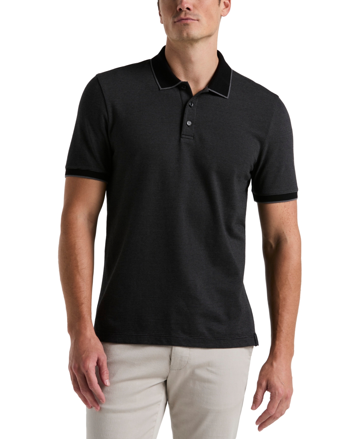 Men's All-Cotton Polo Shirt - Dark Sapphire