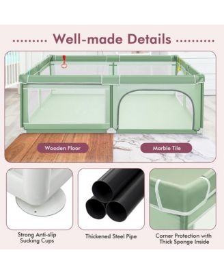 Baby Playpen Extra-Large Safety Fence w/ Ocean Balls & Rings