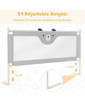 Toddler 69'' Bed Rails Vertical Lifting Bedrail Guard with Lock
