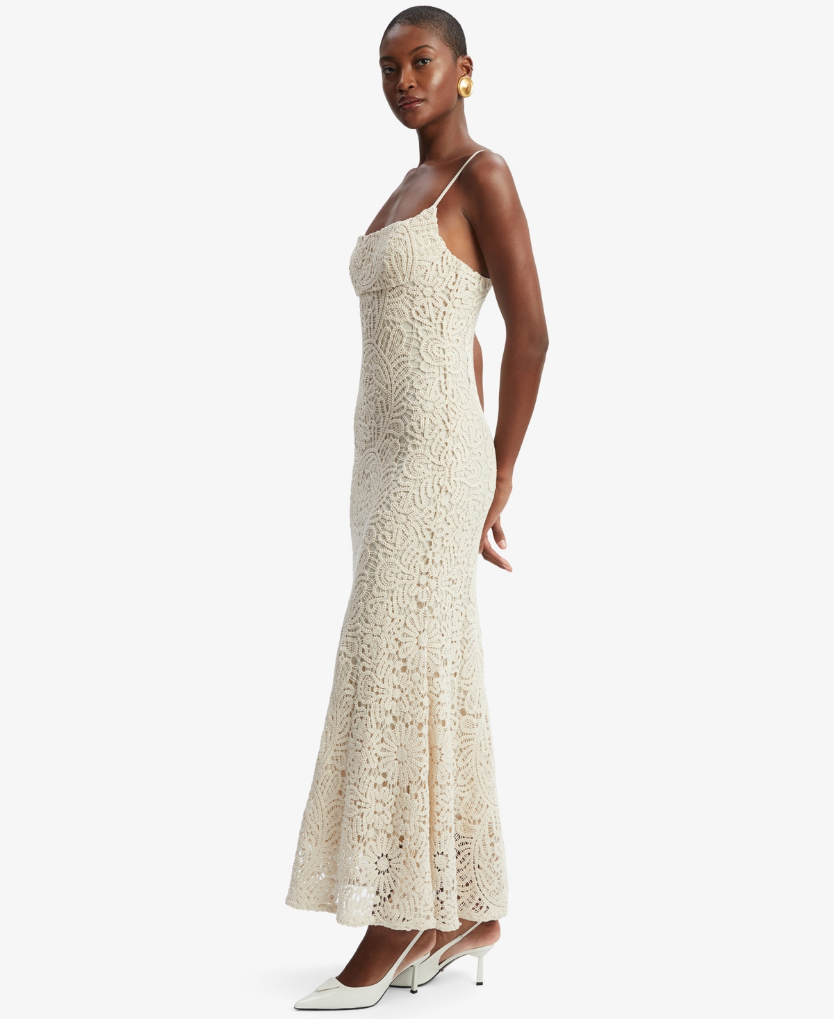 Bardot Adoni Crochet Midi Dress