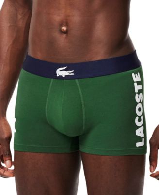 Men's 3-Pack Cotton Stretch Large-Crocodile Logo Trunks