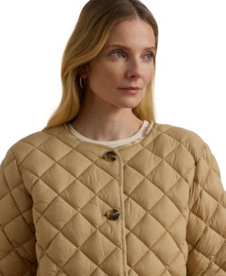 Women's Button-Front Collarless Coat