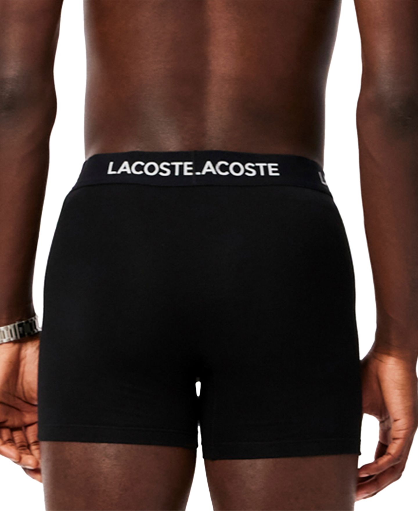 Трусы-боксеры для мужчин, хлопок, стрейч — Lacoste, цвет: Чёрный, вариант 1 — фото 4