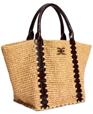 Marley Large Raffia Collapsible Tote