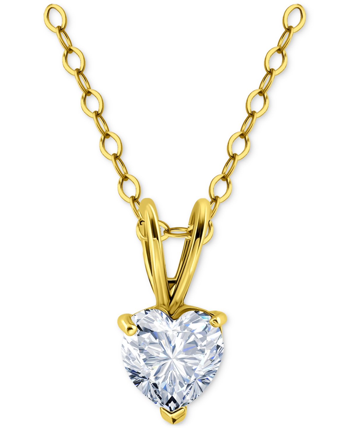 Giani Bernini Cubic Zirconia Heart Pendant Necklace In 18k Gold-plated Sterling Silver (also In Sterling Silver), 