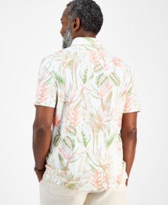 Men's Hero Short Sleeve Leaf Print Polo Shirt, Exclusively at Macy's