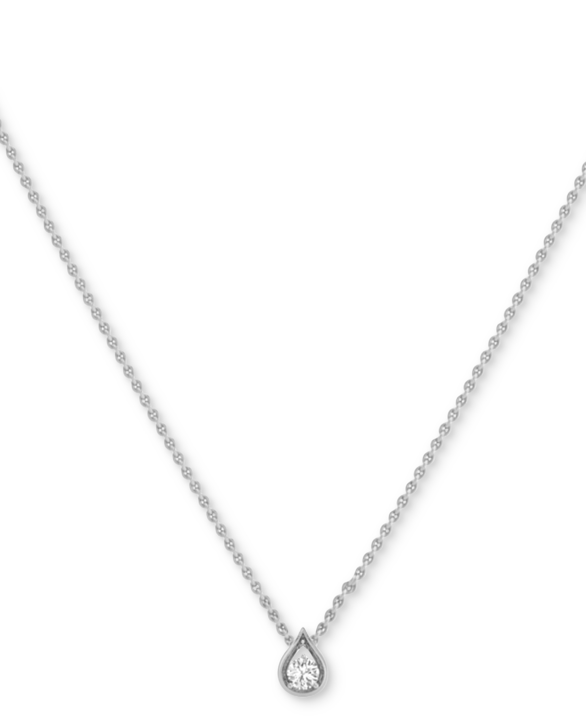 Two Souls, One Love Diamond Tear-shape 18" Pendant Necklace (1/5 Ct. T.w.) In 14k White Or Yellow Gold