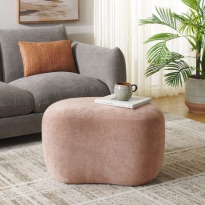 28.7" wood Regut Ottoman