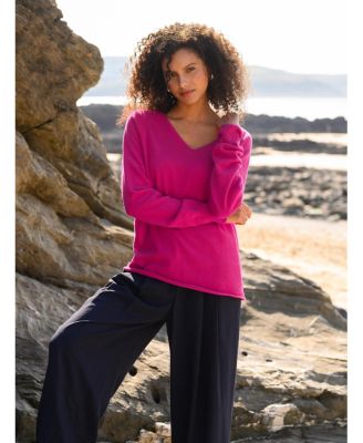 Women's Geelong Wool Slouch V-Neck Sweater