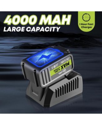 Cordless Impact Wrench, MAX 500N.M Brushless Impact Gun 1/2 inch, 4.0Ah Battery, 6 Sockets, 3200RPM Impact Driver wih Fast Charger