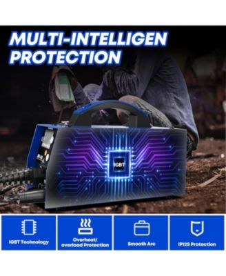 160A MIG Welder, 4-in-1 Flux Core/Solid Wire/Lift TIG/Stick Welder, 110V Gas/Gasless Welder Machine for Home, Car, Yard, Workshop, Farm