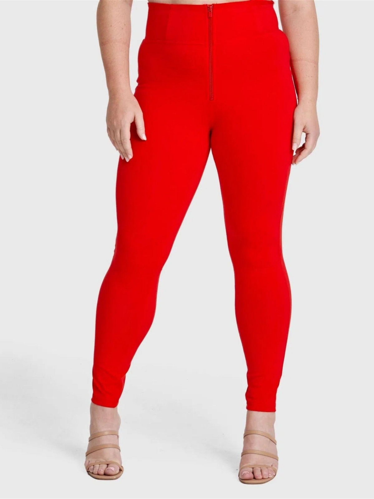 Plus Size Wr.up Curvy Zip High Waisted Pants - Red
