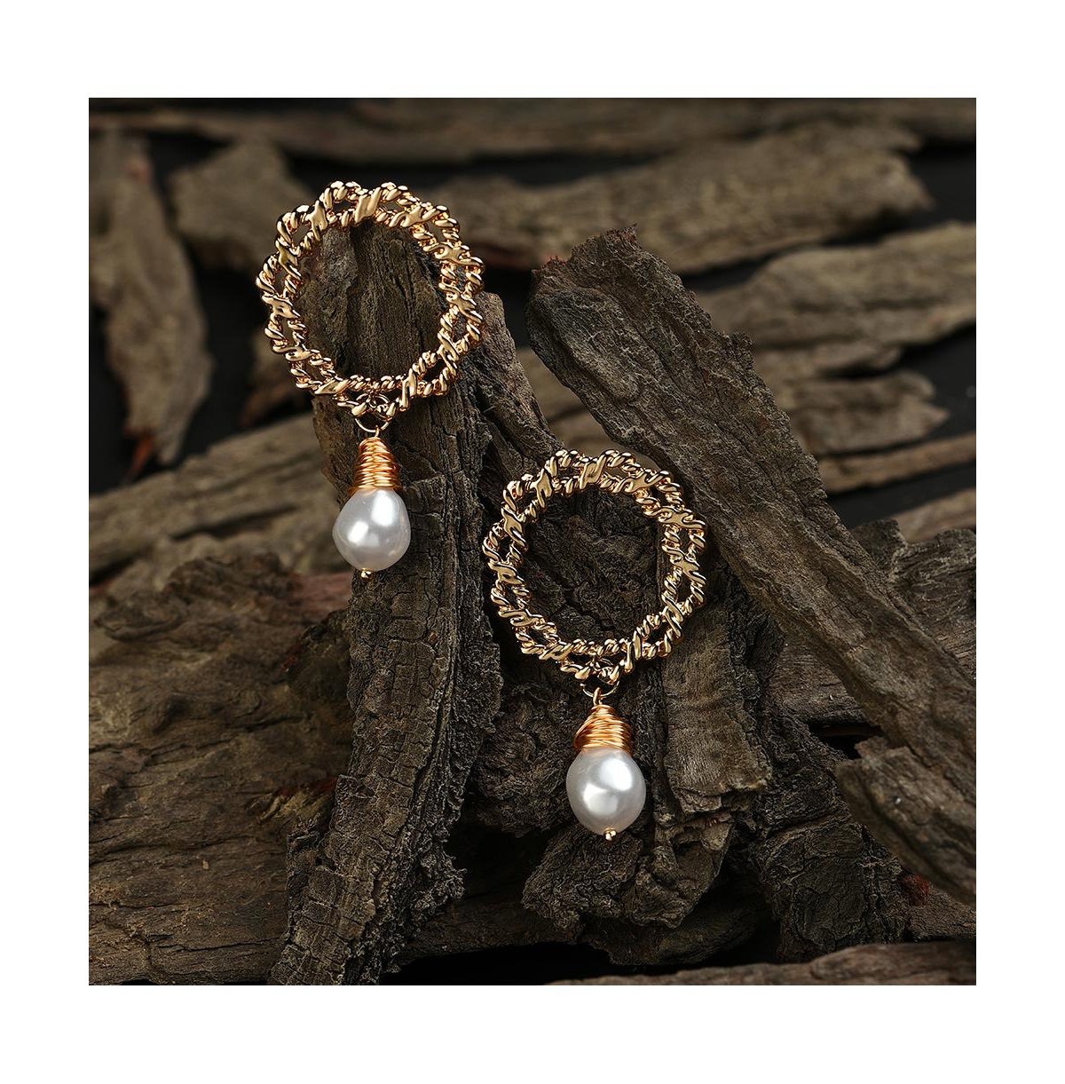 Sohi Women's Santorini Drop Earrings In White