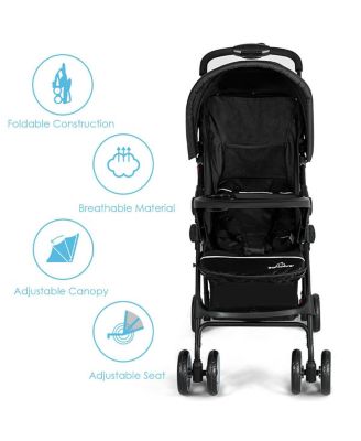 Toddler Foldable Lightweight Stroller Travel Pushchair 5-Point Safety System