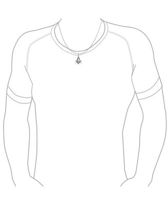 Freemason Masonic Symbol Pendant Necklace Plated Oxidized