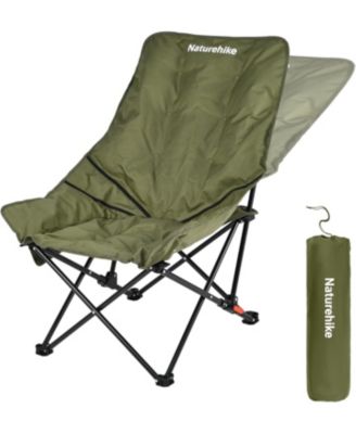Seastar Padded Camping Chair, Oversized 2-Position Adjustable Folding Chair, Portable Camp Chair with Side Pocket & Carry Bag