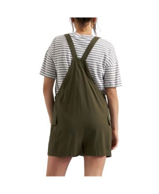 Maternity Olive Terry Linen Playsuit - Comfortable & Stylish Summer Outfit