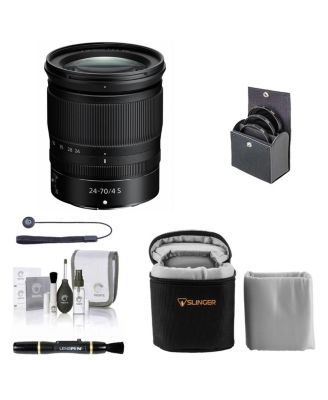 NIKKOR Z 24-70mm f/4 S Lens, Bundle with ProOptic 72mm Filter Kit, Soft Lens Case, Lens Cleaner, Cleaning Kit, Universal Lens Cap Tether