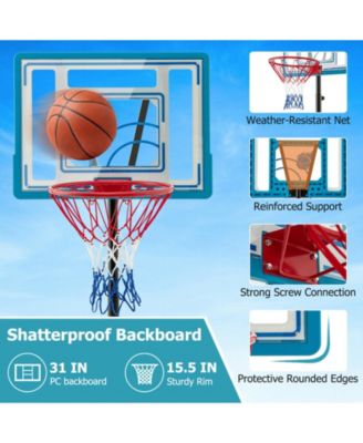 Height Adjustable Pool Basketball Hoop for Kids Teens and Adults