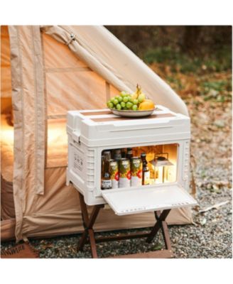 Foldable Storage Box with Lid, Stackable, 120kg Load Capacity, Large Capacity Organizer for Camping, Car, Home & Outdoor