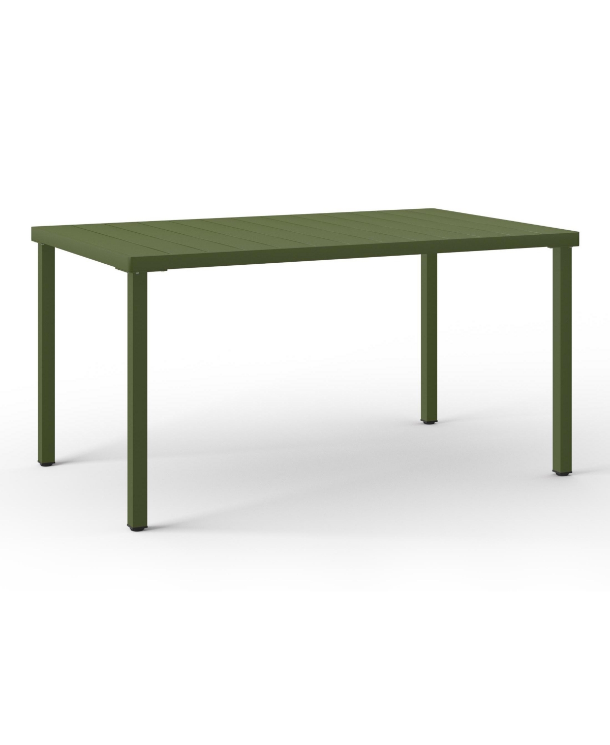 7-Piece Outdoor Metal Rectangle Patio Dining Table Set With Stackable Chairs