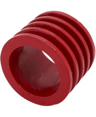 Textured Natural Wood Napkin Rings, Set of 4