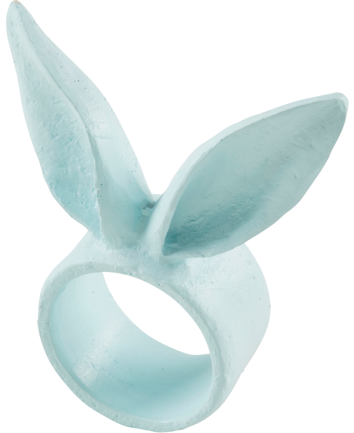 Saro Lifestyle Playful Bunny Ears Napkin Rings, Set Of 4 In Blue