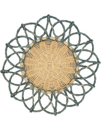 Spiral Rattan Placemats, 15" Round