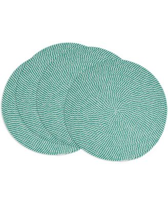 Stripe of Mint Placemats, 15" Round