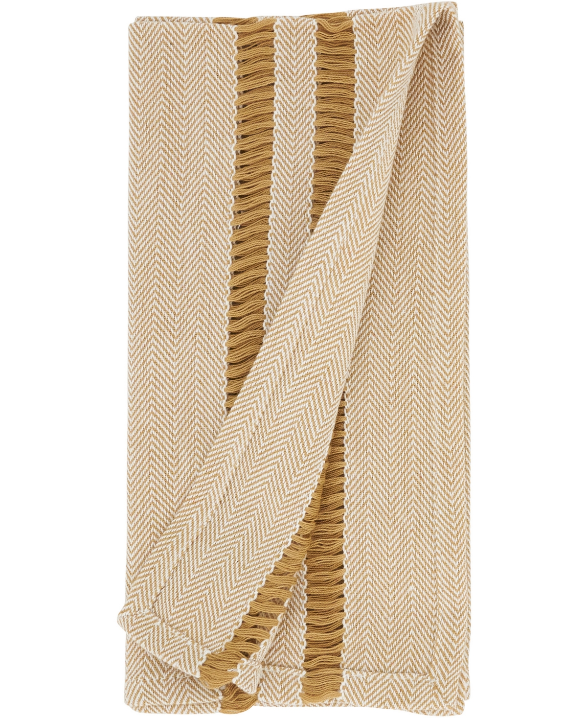 Saro Lifestyle Classic Stripe Placemats And Napkins, Set Of 8 In Natural