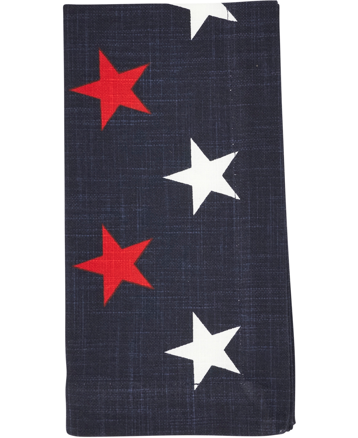 Saro Lifestyle Patriotic Americana Stars Cotton Napkins, 20" X 20" In Red,white,blue