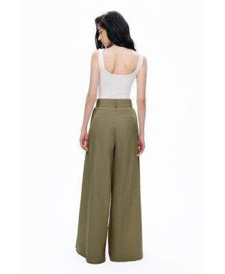 Women's Double Pleated Pants