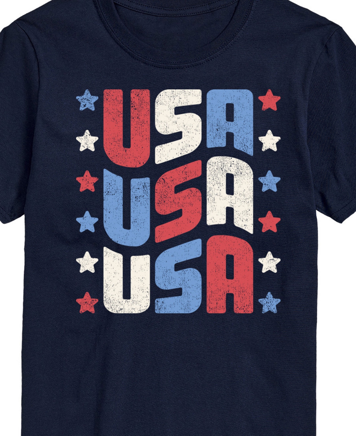 Airwaves Men's Fourth of July Usa Short Sleeve T-Shirt