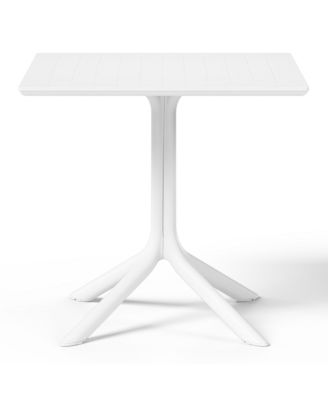 5-Piece Outdoor Square Patio Dining Table Set with Stackable Patio Dining Chairs