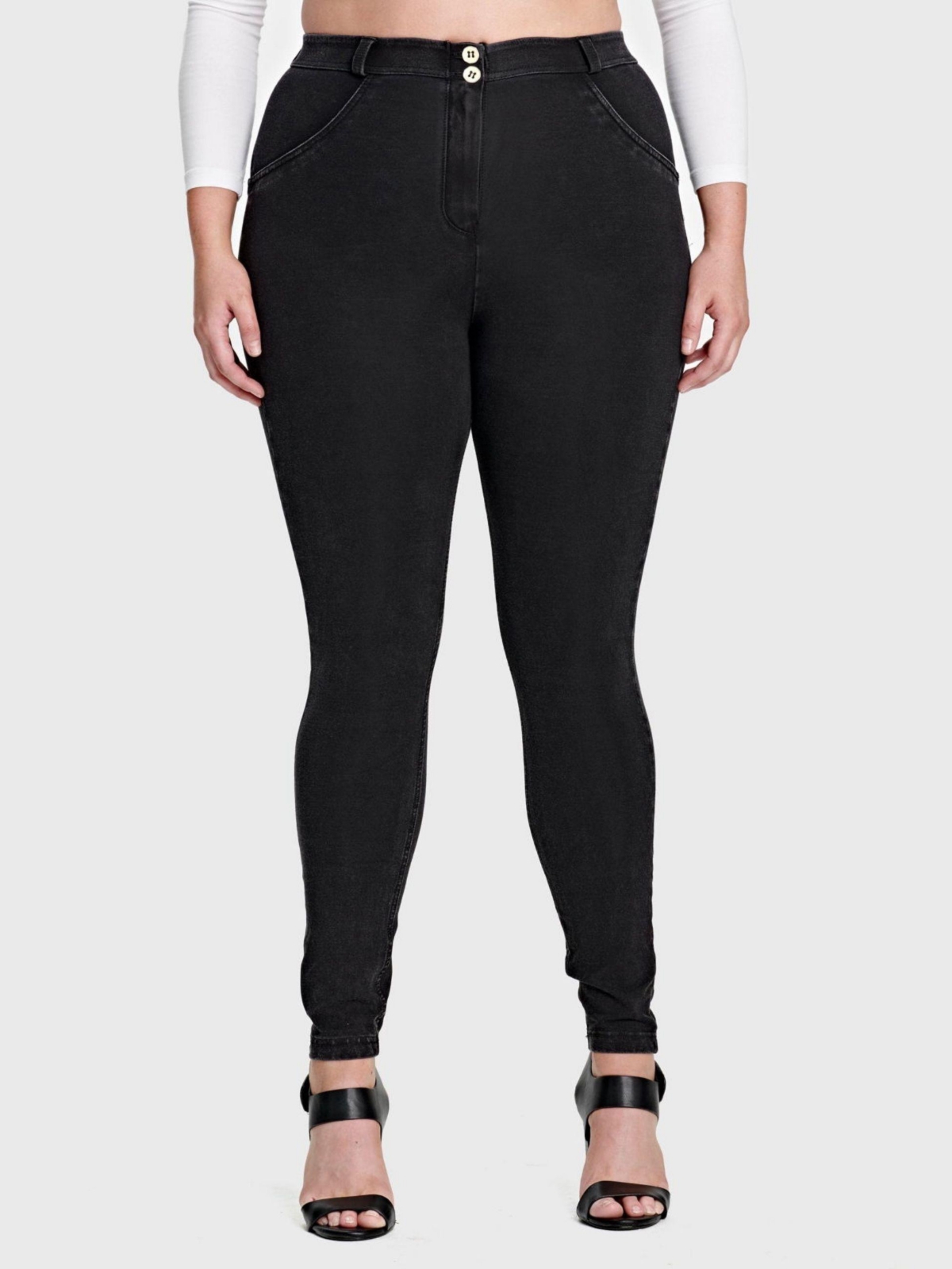 Plus Size Wr.up Curvy Denim High Waisted Jeans - Black