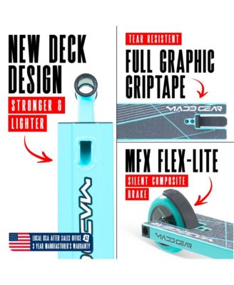 Pro Stunt Scooter for Kids Ages 5 - 12 – Lightweight Durable Trick Scooter for Skatepark and Street – MG1 - Teal