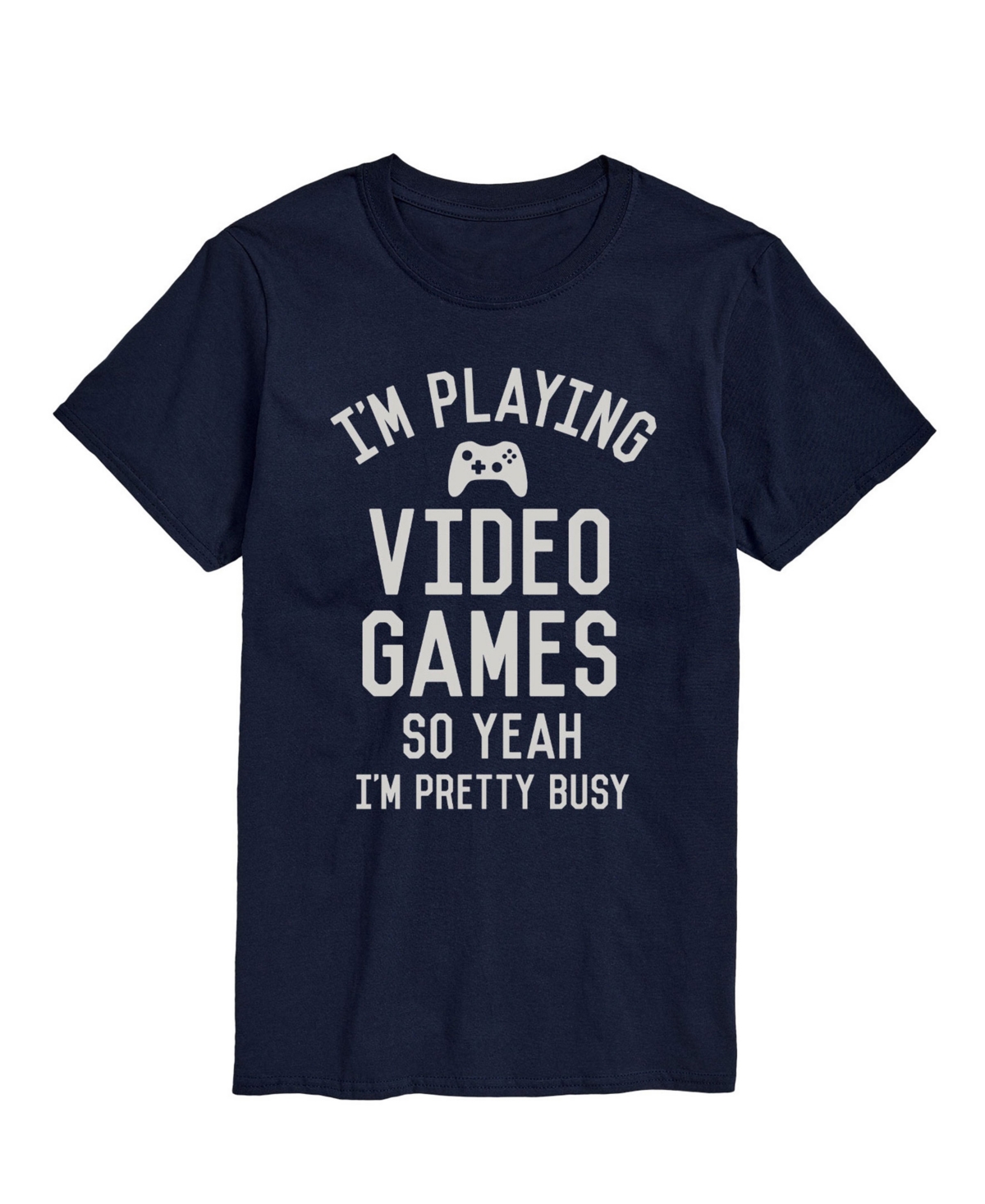 Airwaves Men's Playing Video Games So Ya I'm Busy Short Sleeve T-shirt In Blue